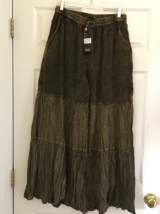 Young Threads Pants - YOUNG THREAD NWT Pants Brown Black Wash Elastic Waist Size Medium